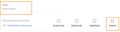 Google ads admin settings